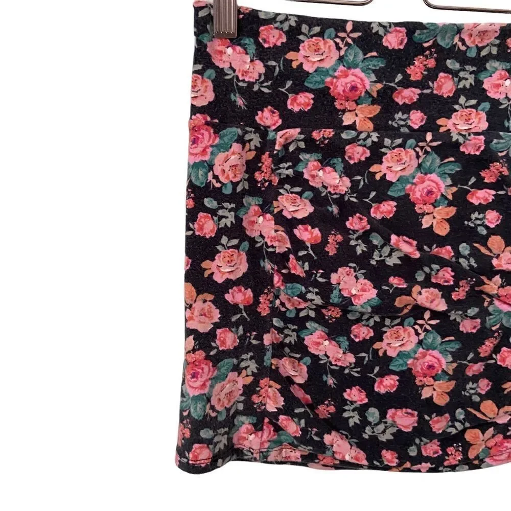 Free People Floral Ruched Fitted Mini Skirt in Size XS